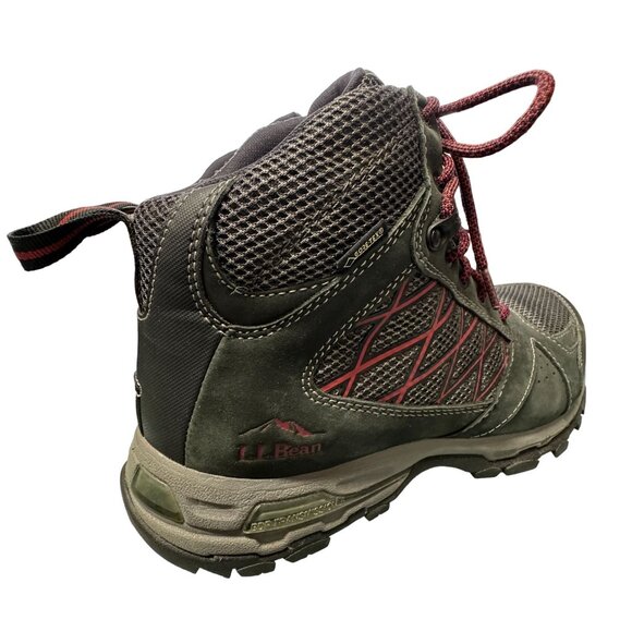 LL Bean Hiking Boots Mens 9 M Gray Suede Gore Tex Vibram Megagrip Sole BDP Trans - Picture 13 of 16